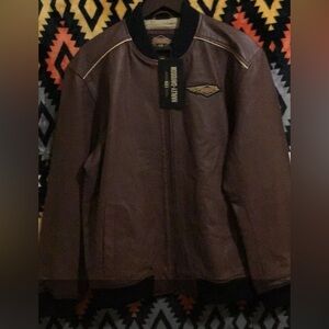 Authentic 120th Anniversary Harley Davidson Brown Leather Jacket Large